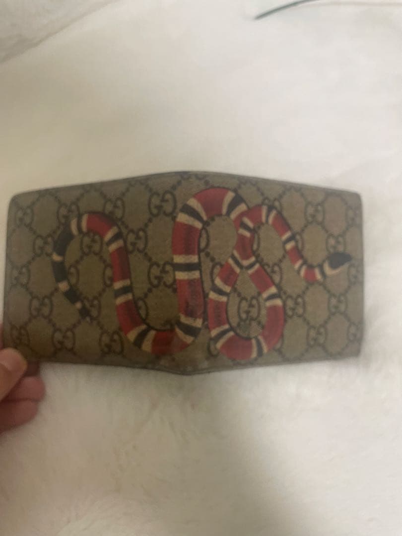 ✨グッチ✨　二つ折り　小銭入れ　スネーク　アニマエリ　ケース　PVC