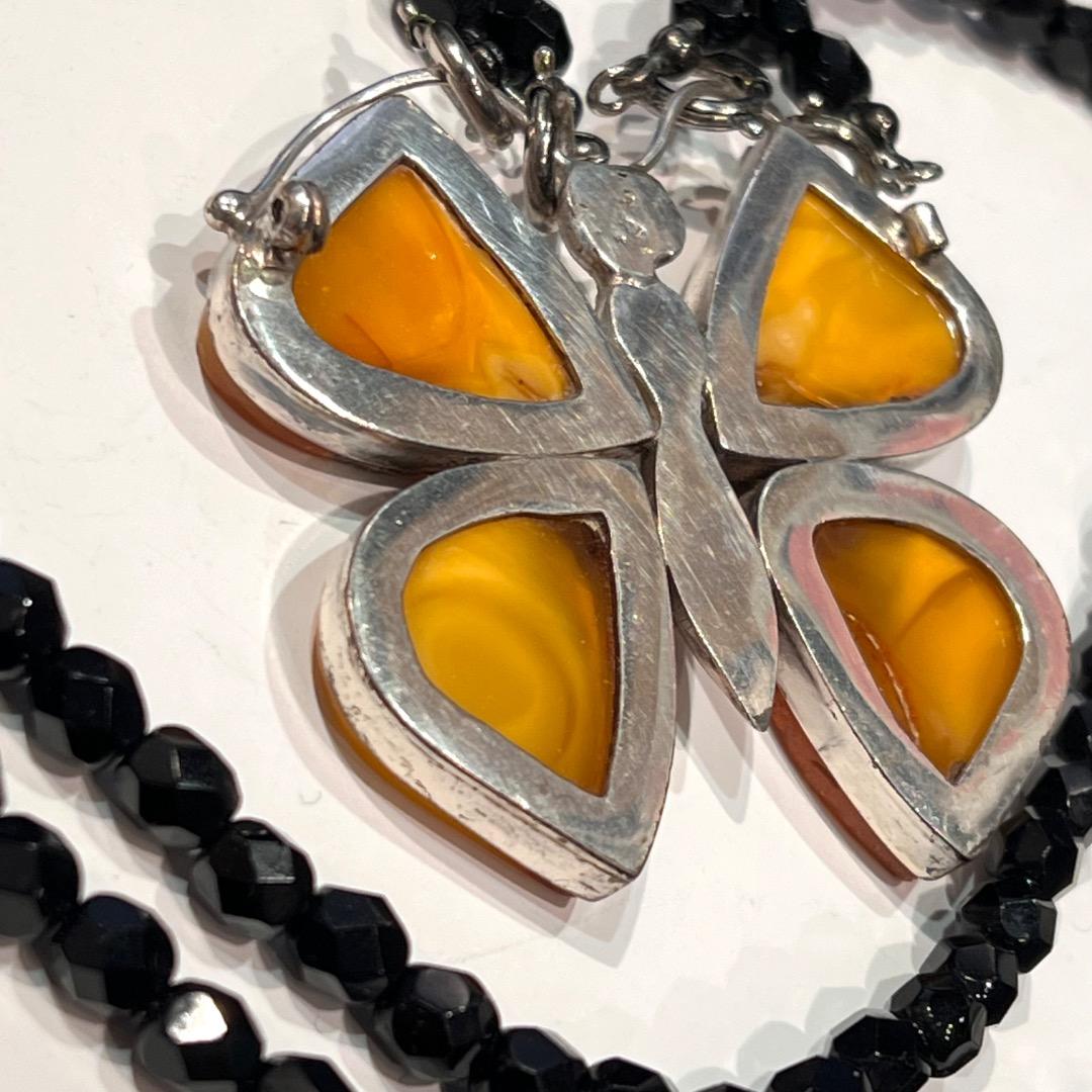 A80 ロイヤルアンバー★ネックレス SILVER