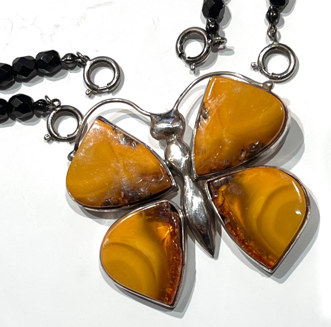 A80 ロイヤルアンバー★ネックレス SILVER