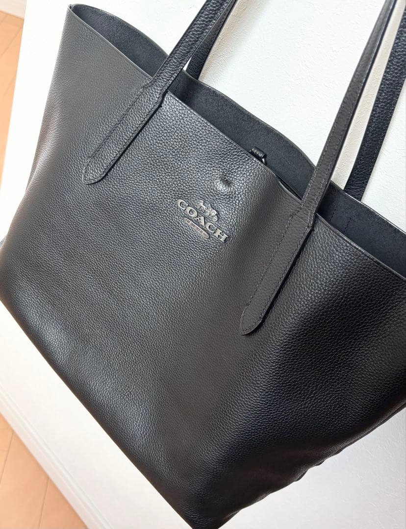 COACH コーチ トートバッグ 肩がけ可 ブラック　黒 A4収納可 男女兼用