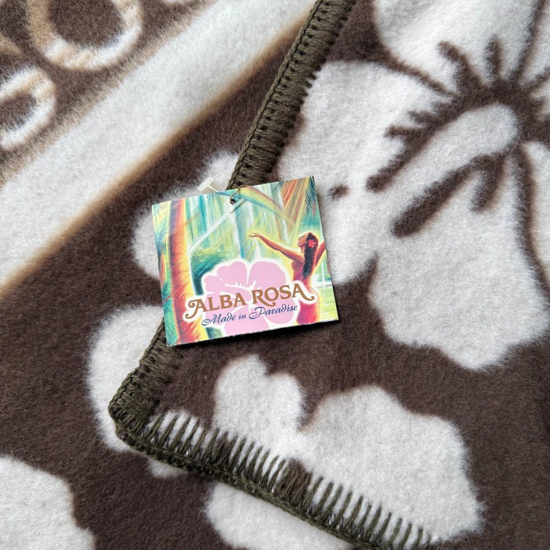 【新品未使用タグ付き】ALBA ROSA アルバローザ ウールブランケット総柄②