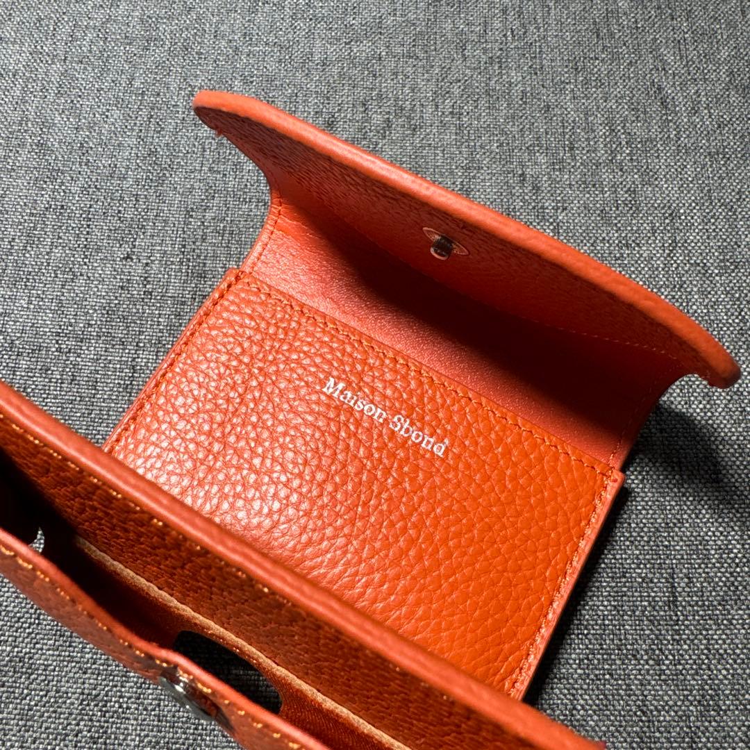 Maison sbond 三つ折り財布 オレンジ
