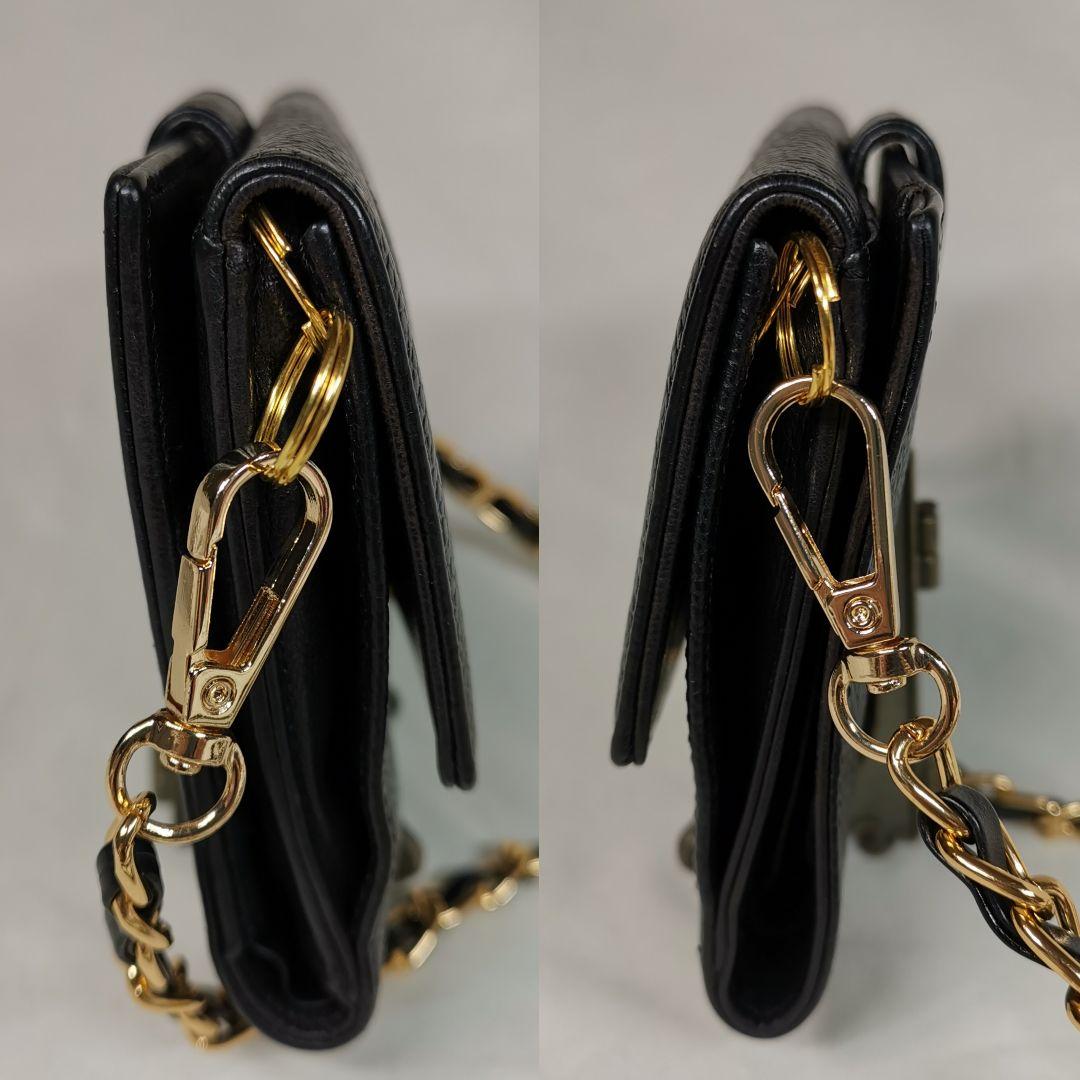 【美品】シャネルCHANEL大ココマーク財布 黒 新品ショルダー キャビアスキン