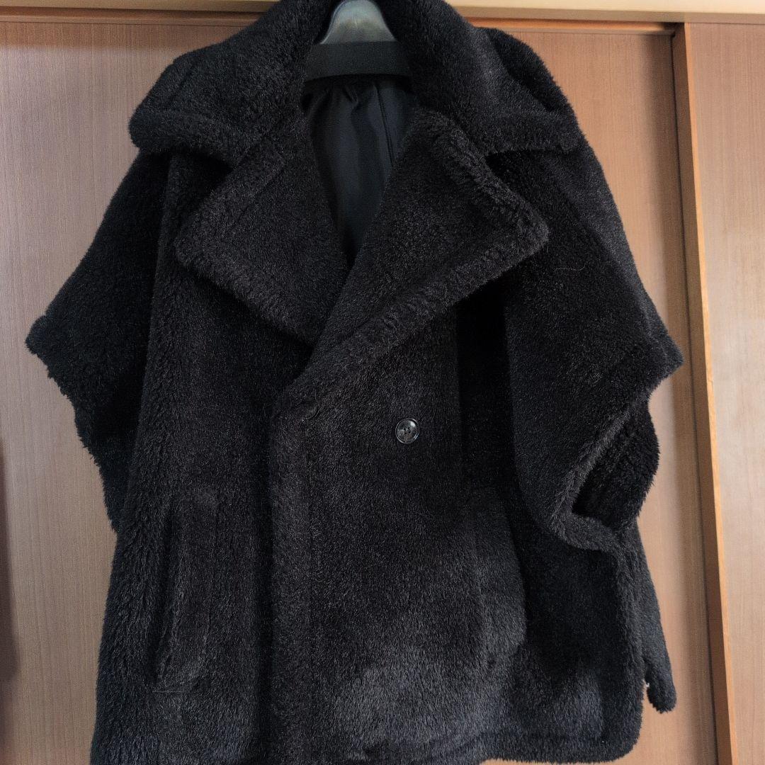 テディベアコート風　ケープ　ポンチョ　ファー　ショートコート