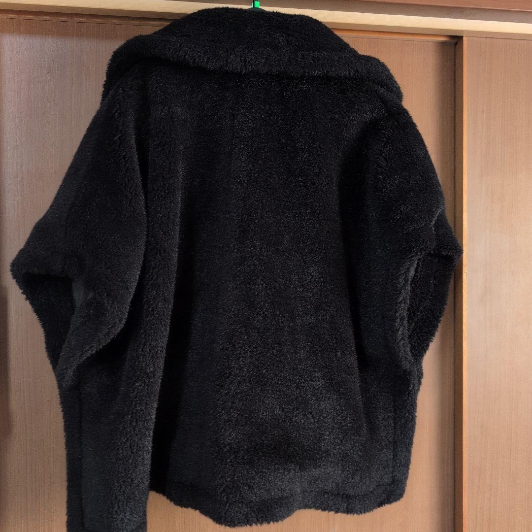 テディベアコート風　ケープ　ポンチョ　ファー　ショートコート