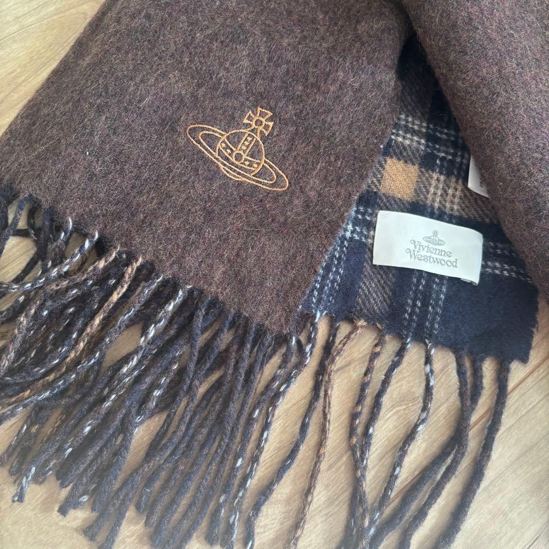 美品✨Vivienne Westwood　ウールマフラー リバーシブル