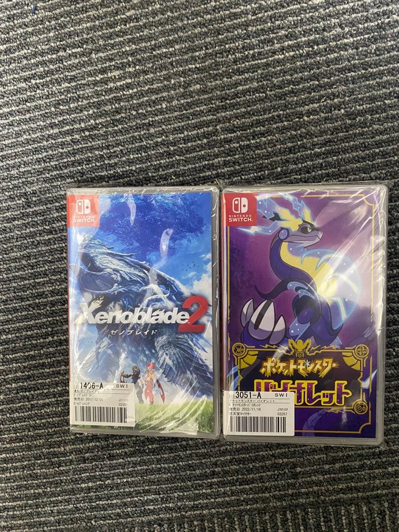 二枚セット　ポケットモンスター バイオレット、ゼノブレイド2