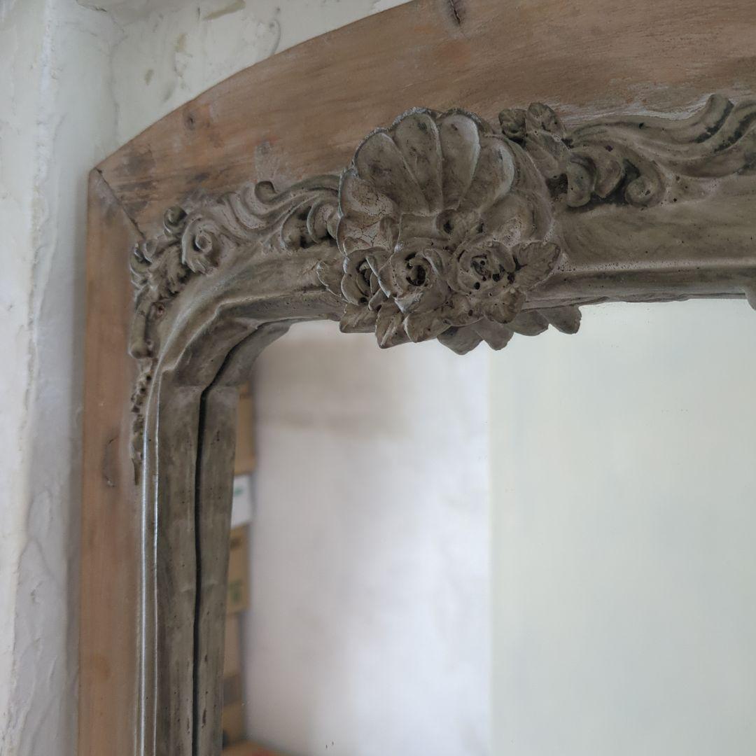 アンティーク調 ウォールミラー 木製