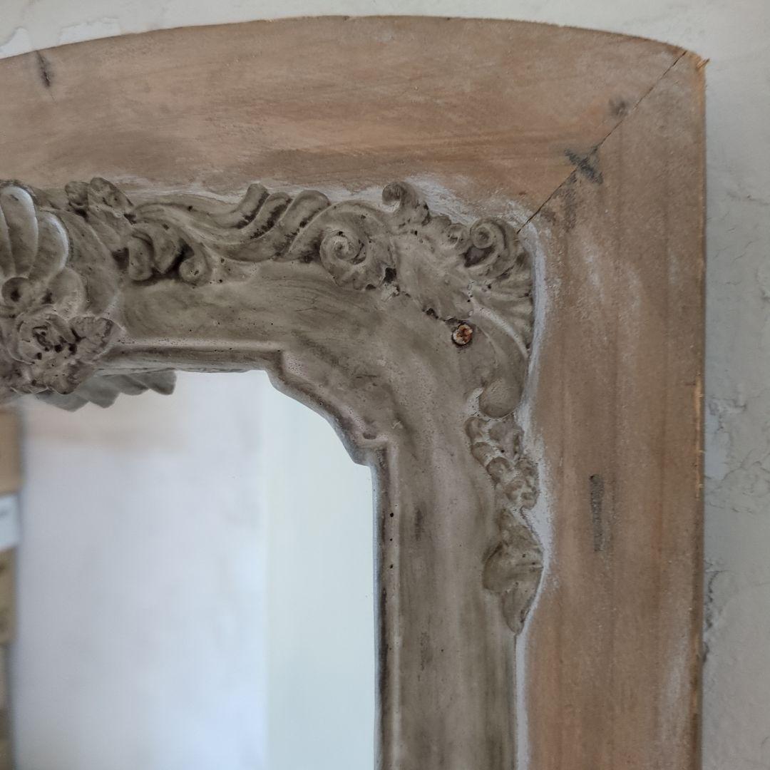 アンティーク調 ウォールミラー 木製