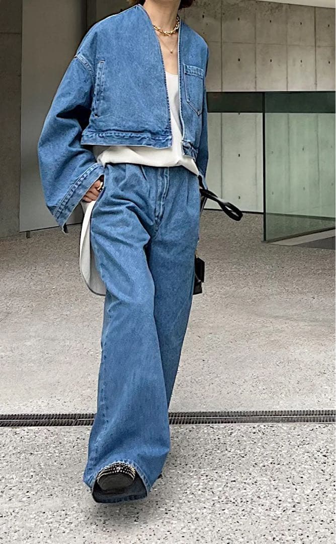 CHIEKO+ チェコプラス 新品タグ付　デニムTEDDY ショートジャケット