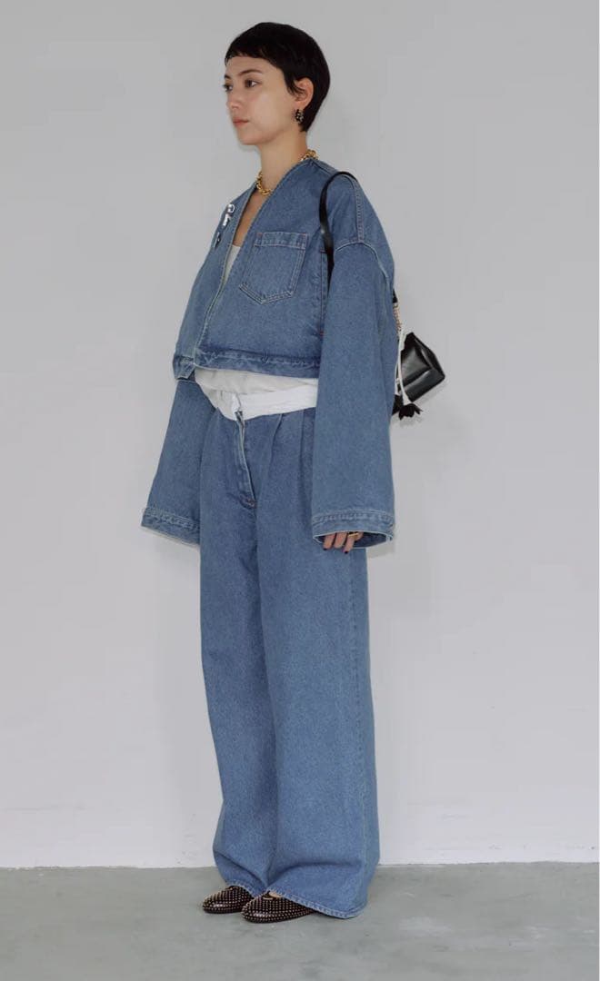 CHIEKO+ チェコプラス 新品タグ付　デニムTEDDY ショートジャケット