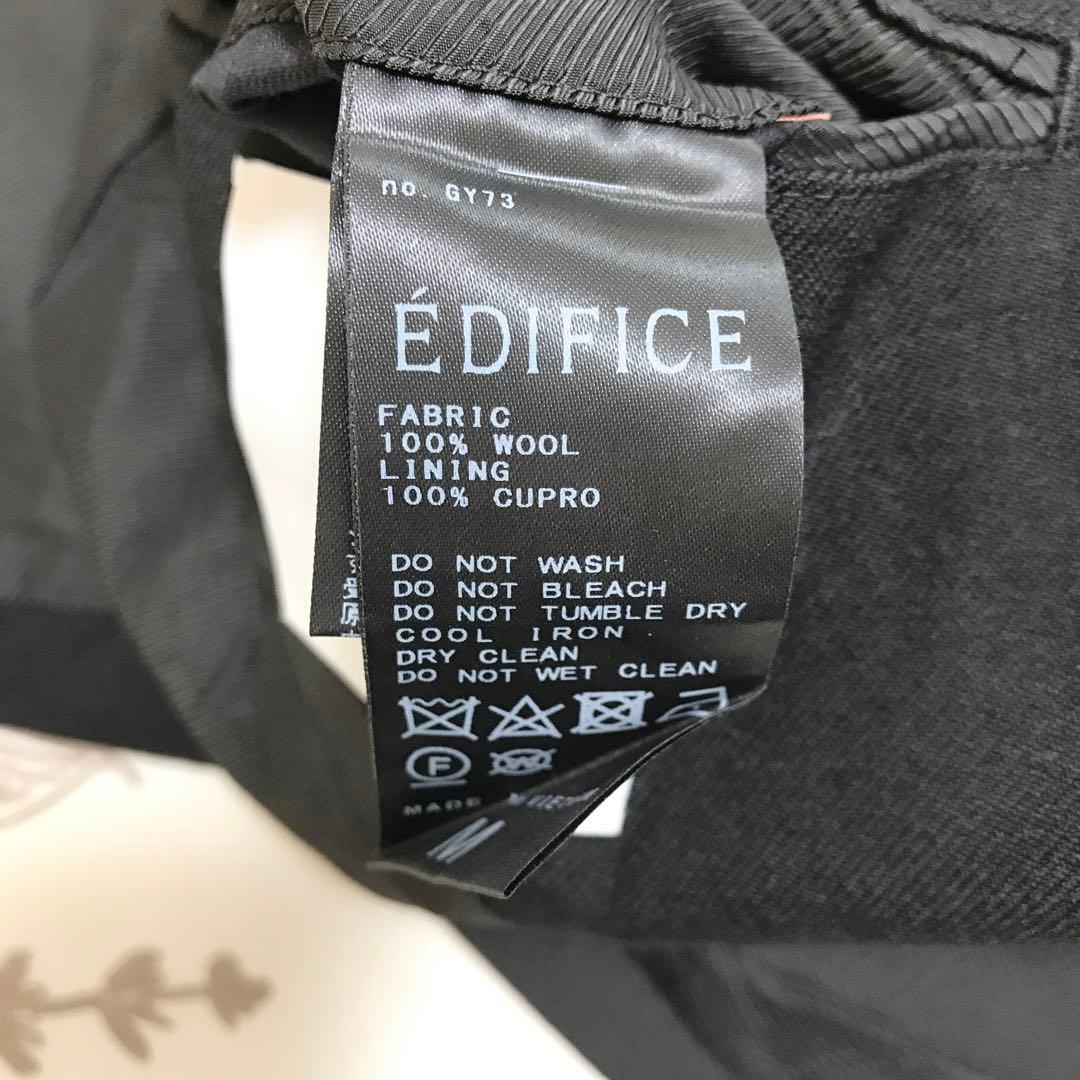 ちゃき　EDIFICE エディフィス　ウール　ノーカラージャケット