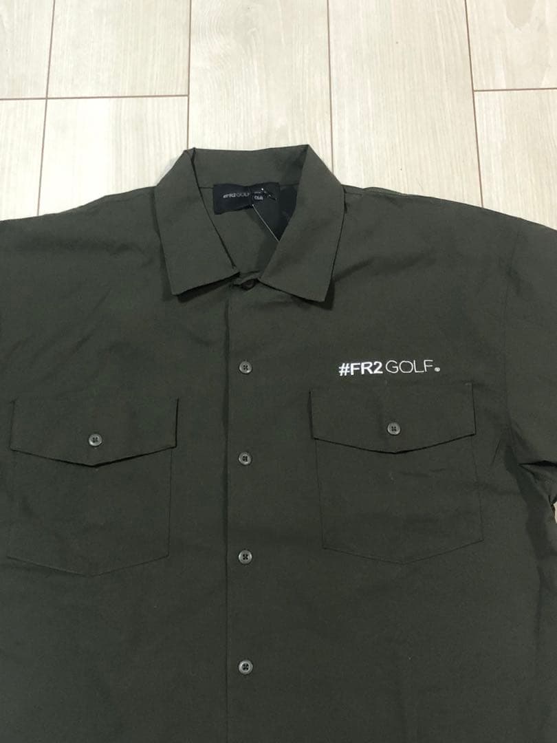 【未使用XL】FR2GOLF 半袖　オープンカラーシャツ　カーキ