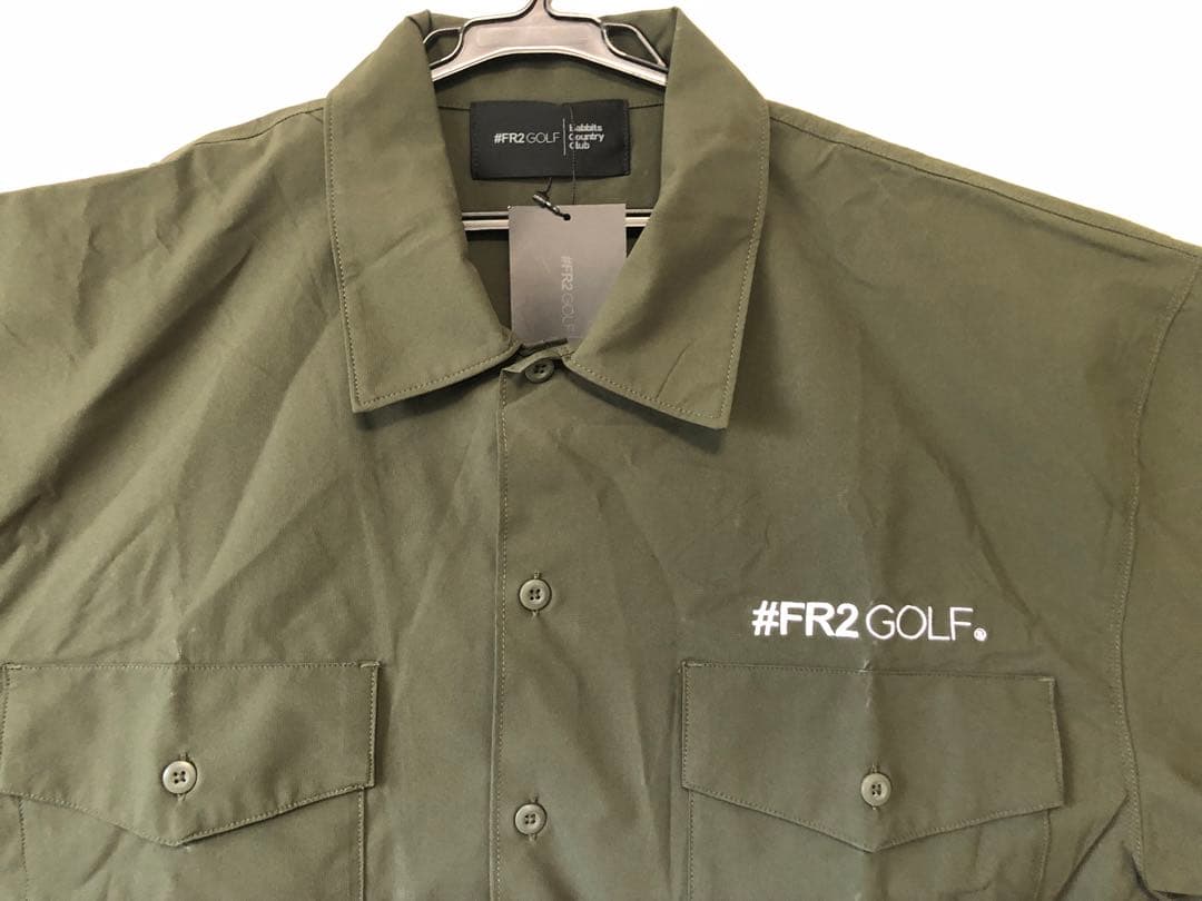 【未使用XL】FR2GOLF 半袖　オープンカラーシャツ　カーキ