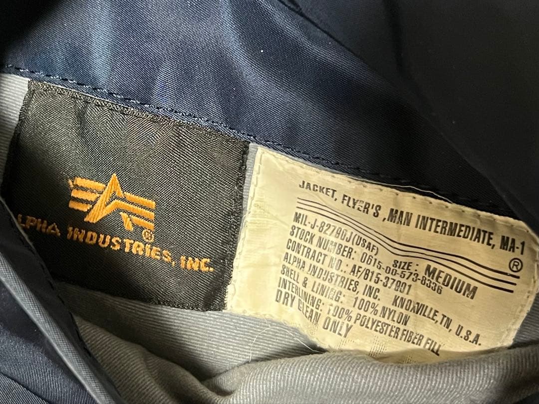 goodenough alpha ハリスツイード ma-1 ネイビー