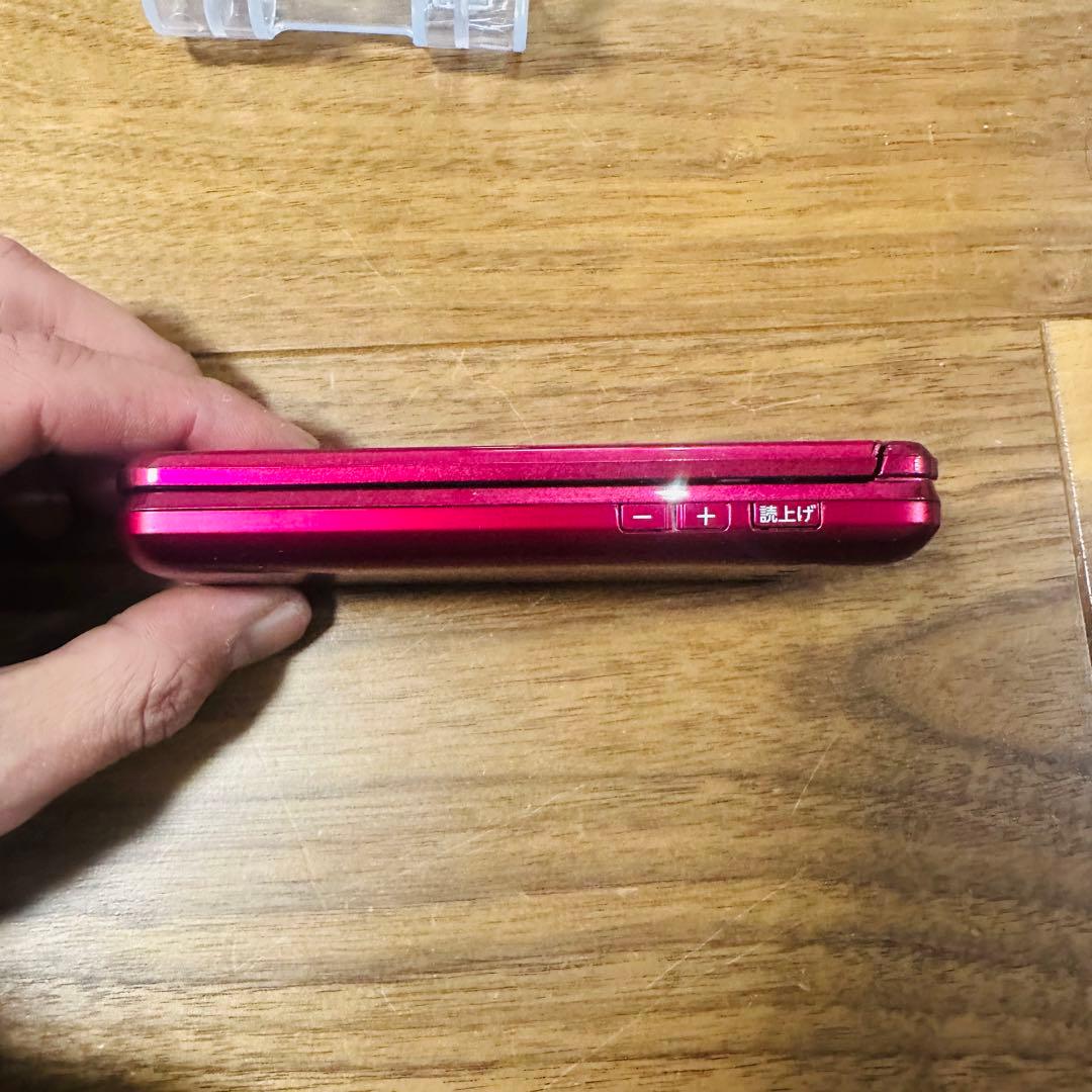 au KYF43 ガラケーワインレッドnanoSIM対応 通電動作OK初期化済み