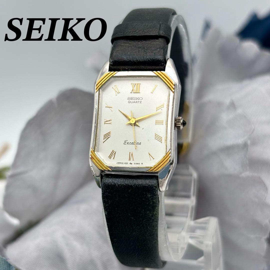 稼働✨SEIKO エクセリーヌ Excelline スクエア 腕時計 レディース
