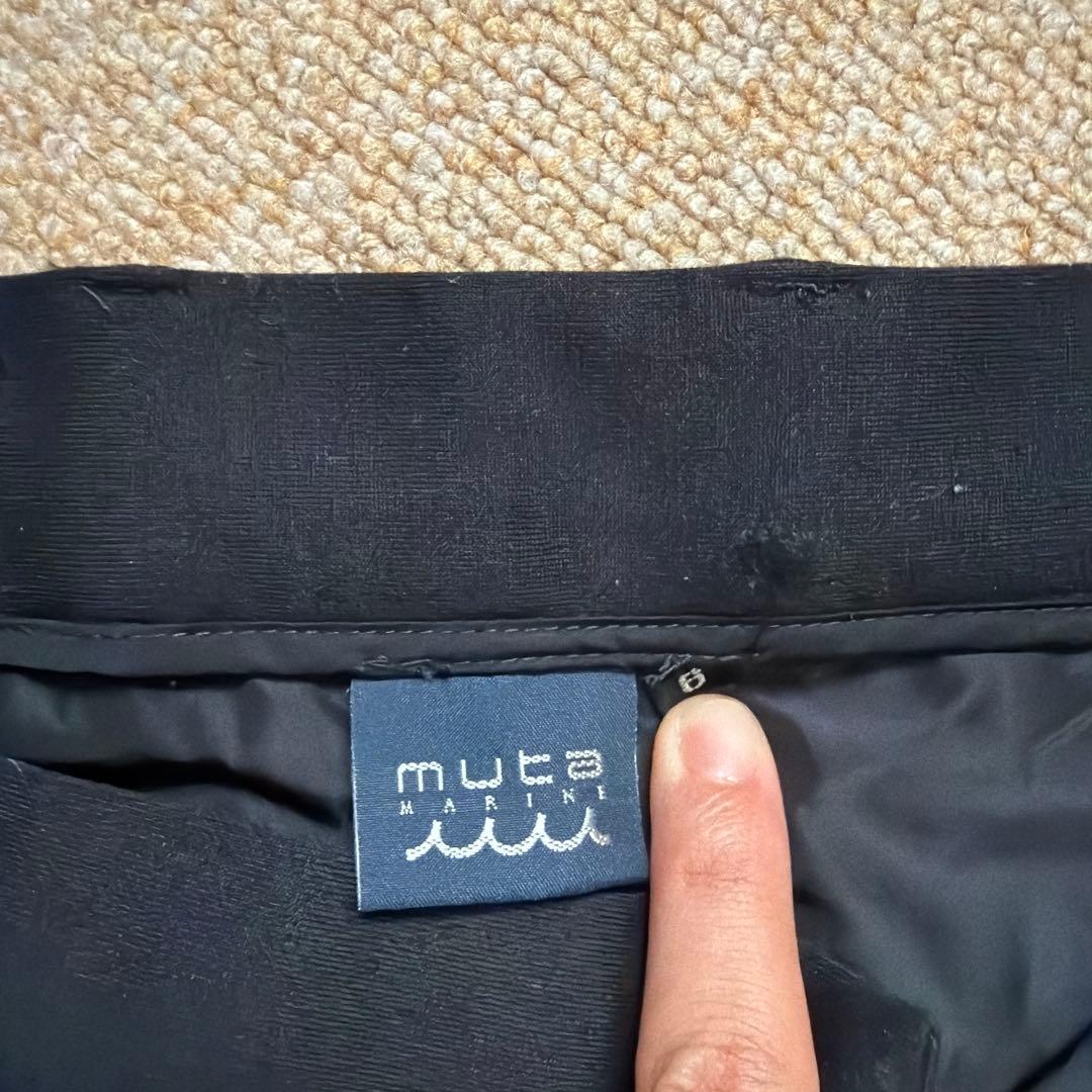 MUTAMARINE ブラックパンツ キルティングポケット