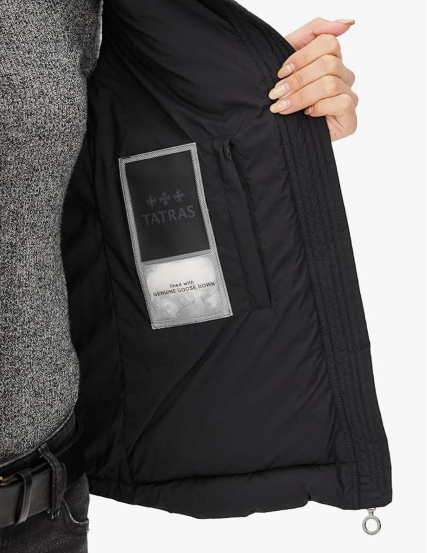 【極美品✨】TATRAS オルシエラ ダウンベスト S ブラック ファー付正規品