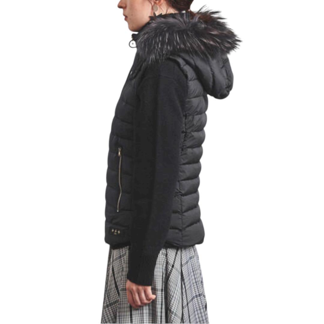 【極美品✨】TATRAS オルシエラ ダウンベスト S ブラック ファー付正規品