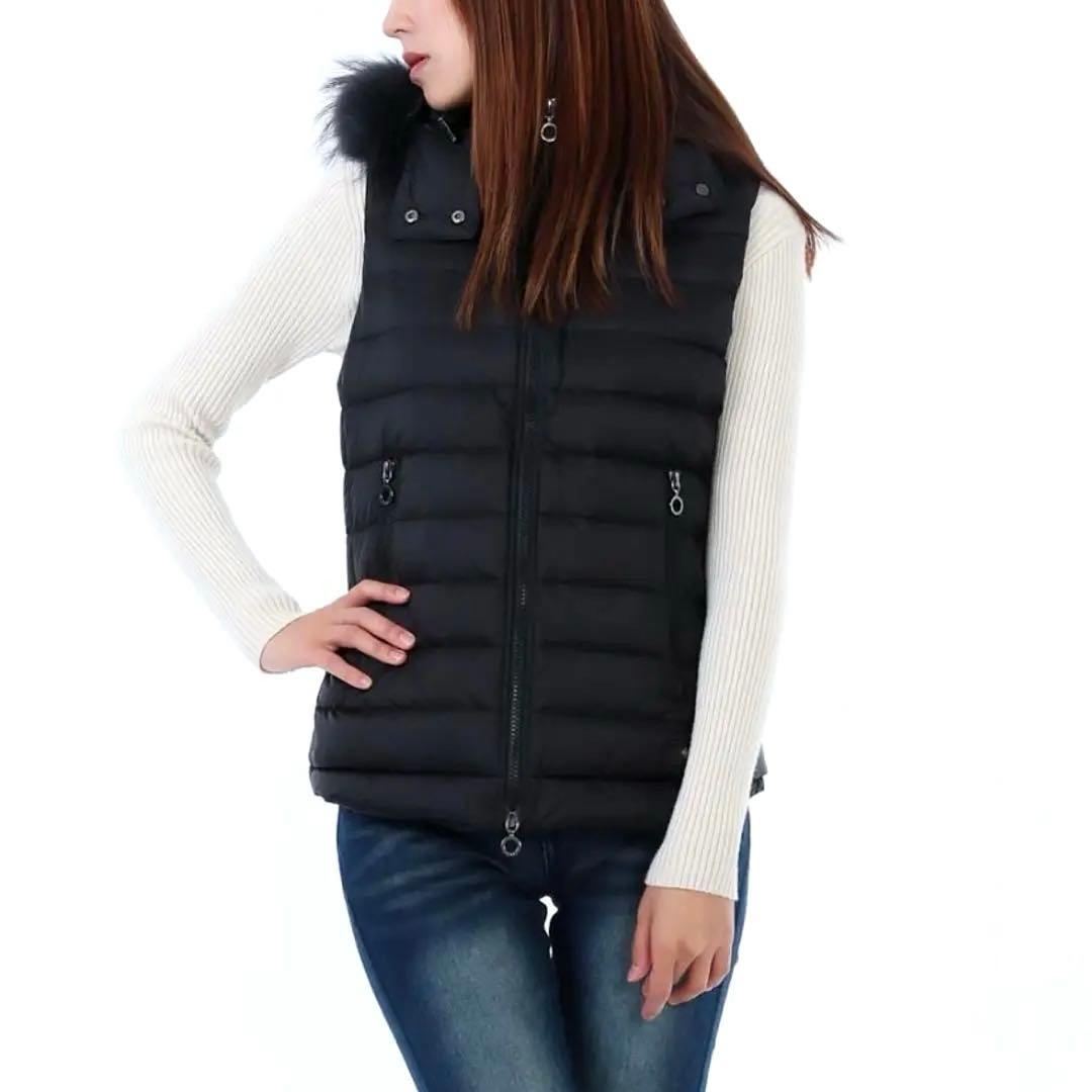 【極美品✨】TATRAS オルシエラ ダウンベスト S ブラック ファー付正規品