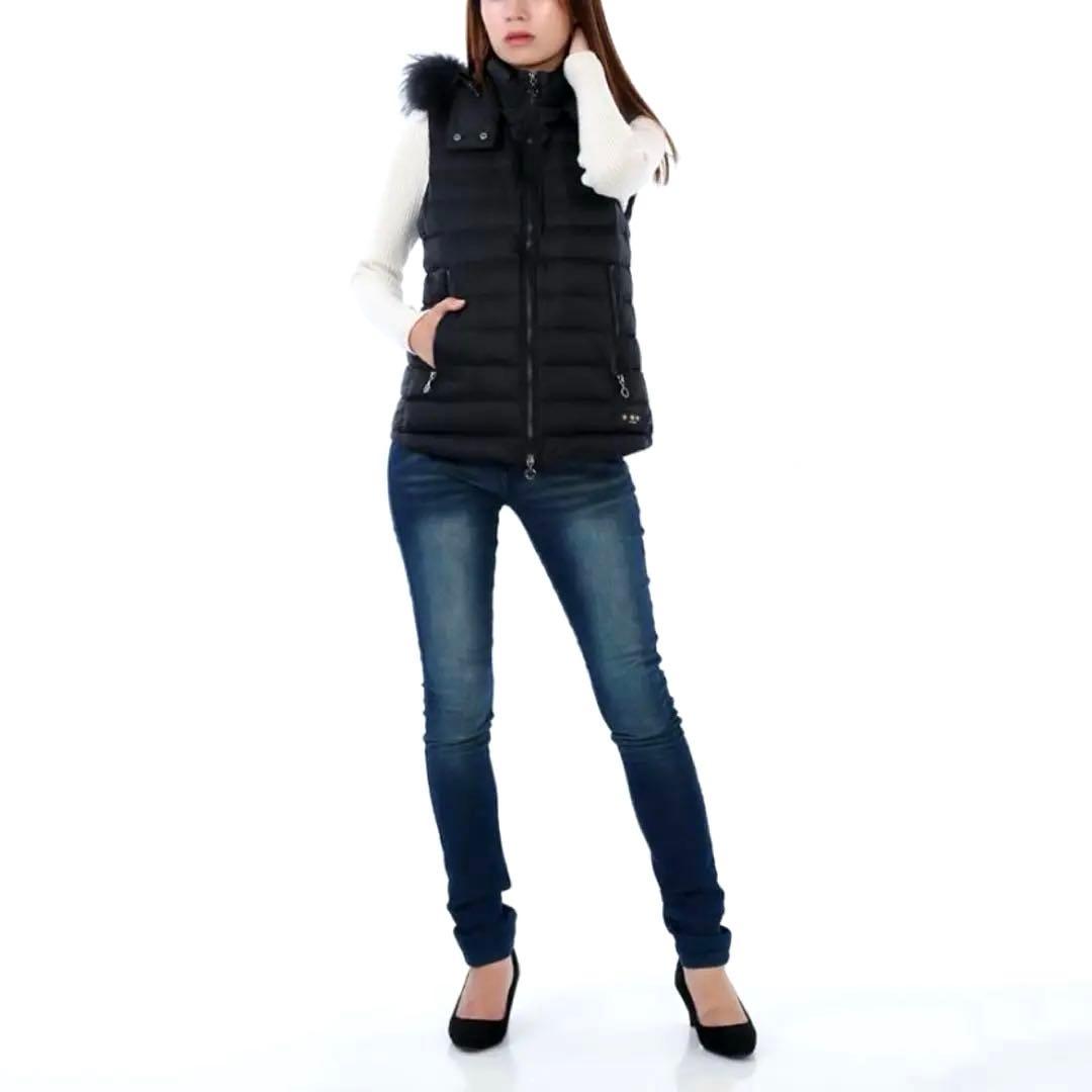 【極美品✨】TATRAS オルシエラ ダウンベスト S ブラック ファー付正規品