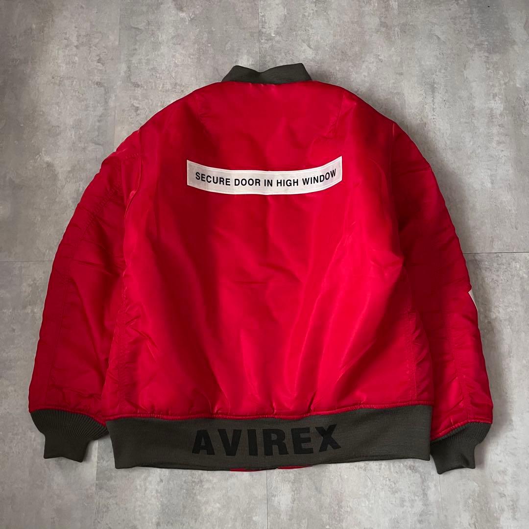 【AVIREX アヴィレックス】MA-1 フライトジャケット XL 赤 美品
