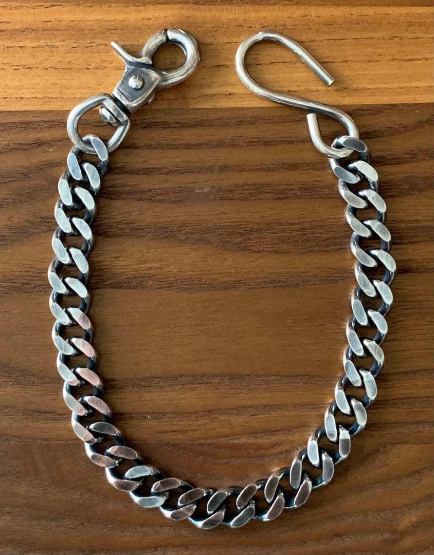 NANAさま専用銀厚ウォレットチェーン45cm2本　ナスカン　ハンドメイドSカン