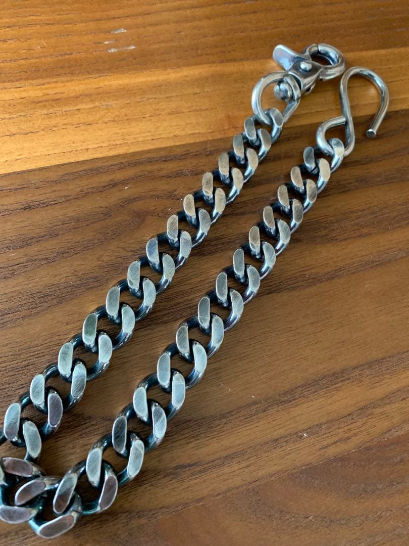 NANAさま専用銀厚ウォレットチェーン45cm2本　ナスカン　ハンドメイドSカン