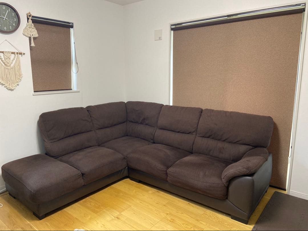 最終値下げ‼️売れなければ業者に出します‼️ニトリ コーナーソファ ブラウン