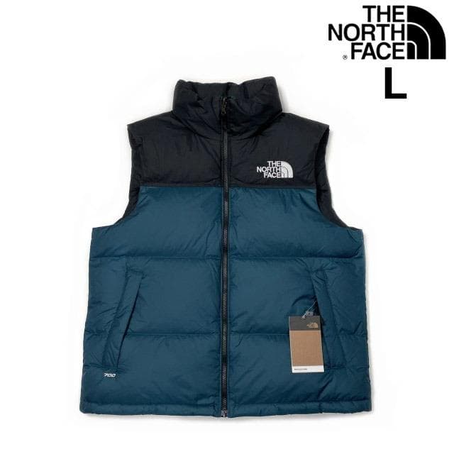 【期間限定価格】ノースフェイス ダウンベスト ヌプシ(L)青 黒 190122