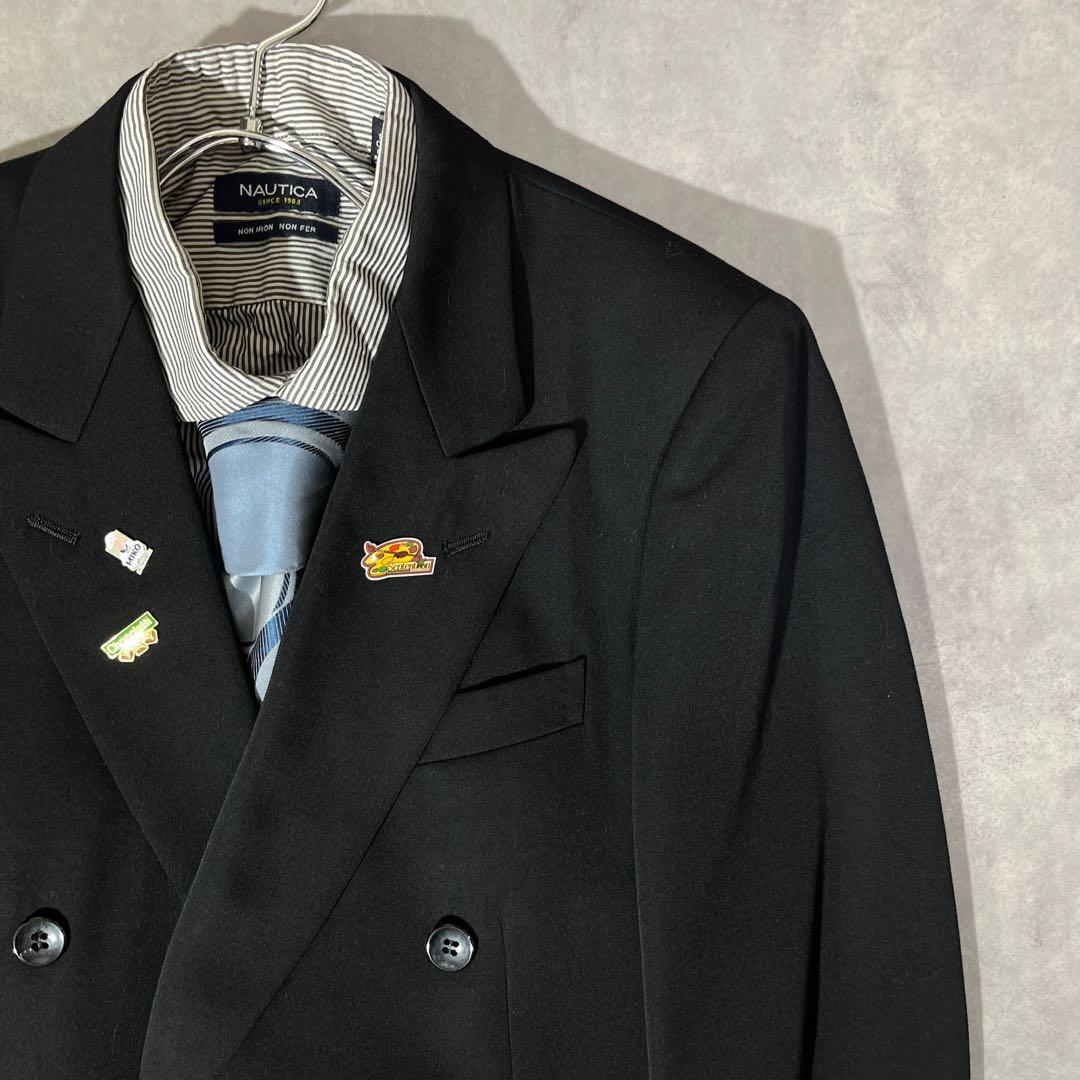 [F.118]【vintage】 セットアップ ダブル　ピンズ　ネクタイ