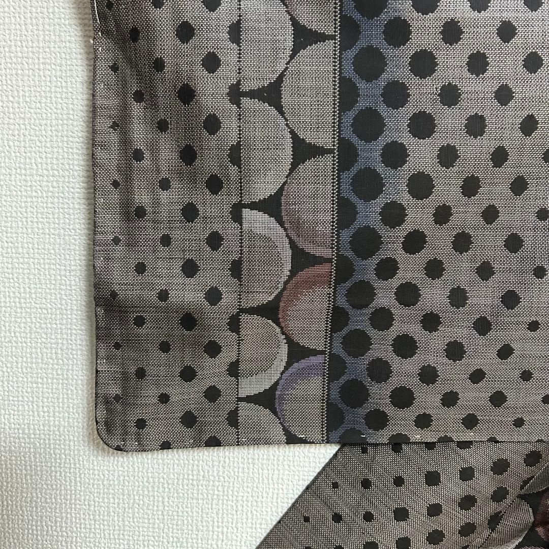 【 値下げ 】 未使用品　オシャレな水玉柄　本場泥大島紬　着物スキ倶楽部４７４