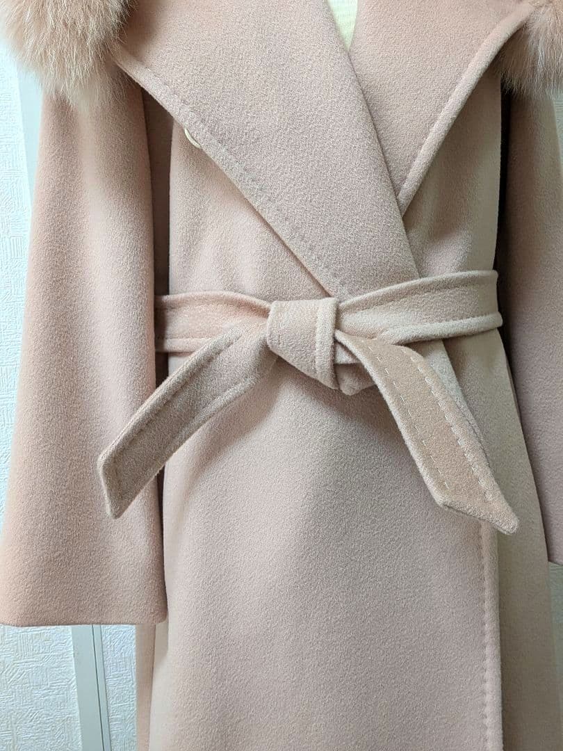 MaxMara ファーコート ベージュ系