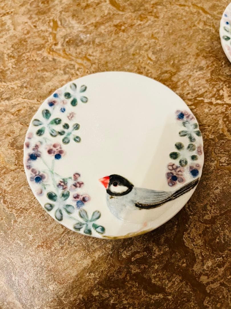 うつわやみたす　小鳥の豆皿　2枚セット