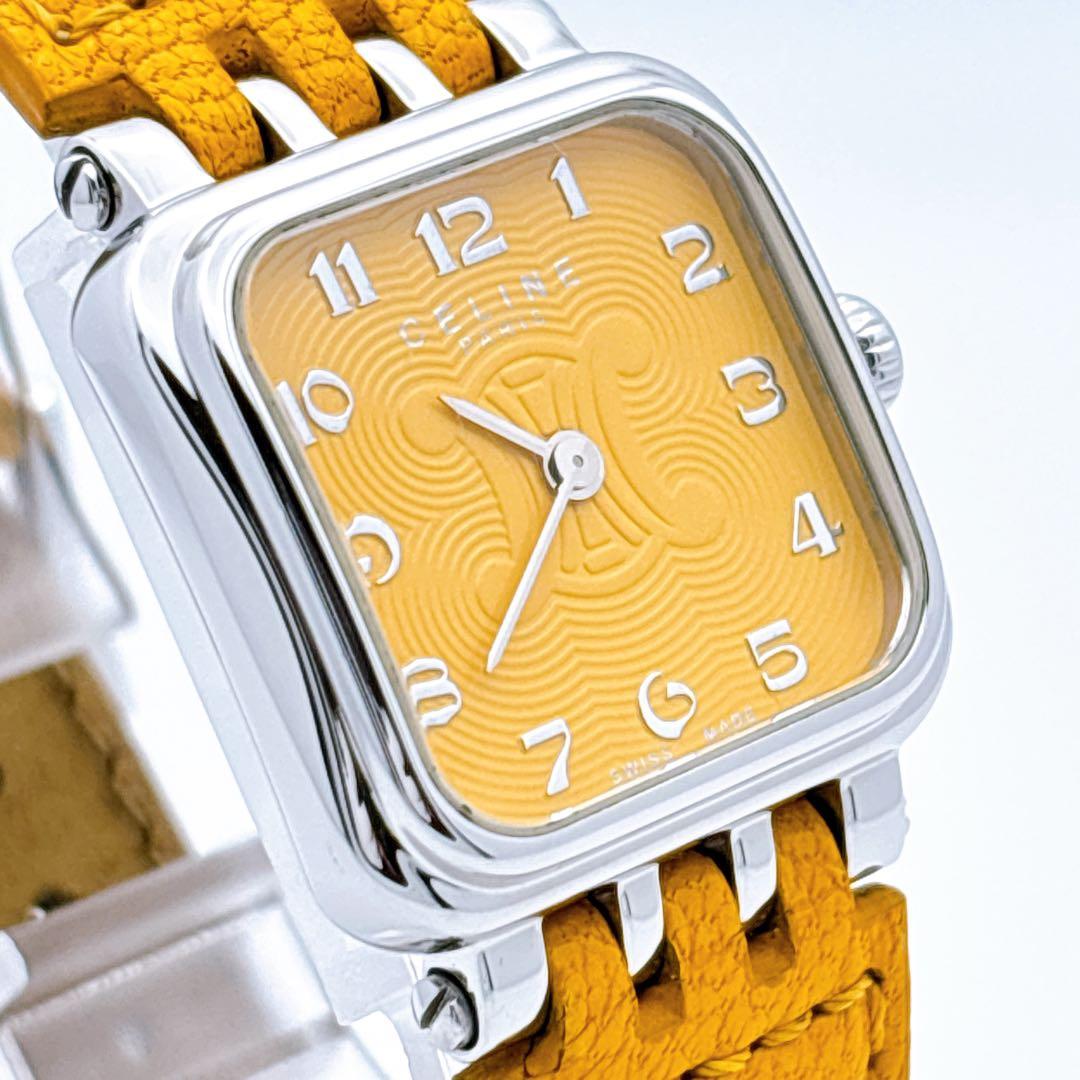 【希少・電池新品】セリーヌ CELINE ラ パリセット スクエア 腕時計