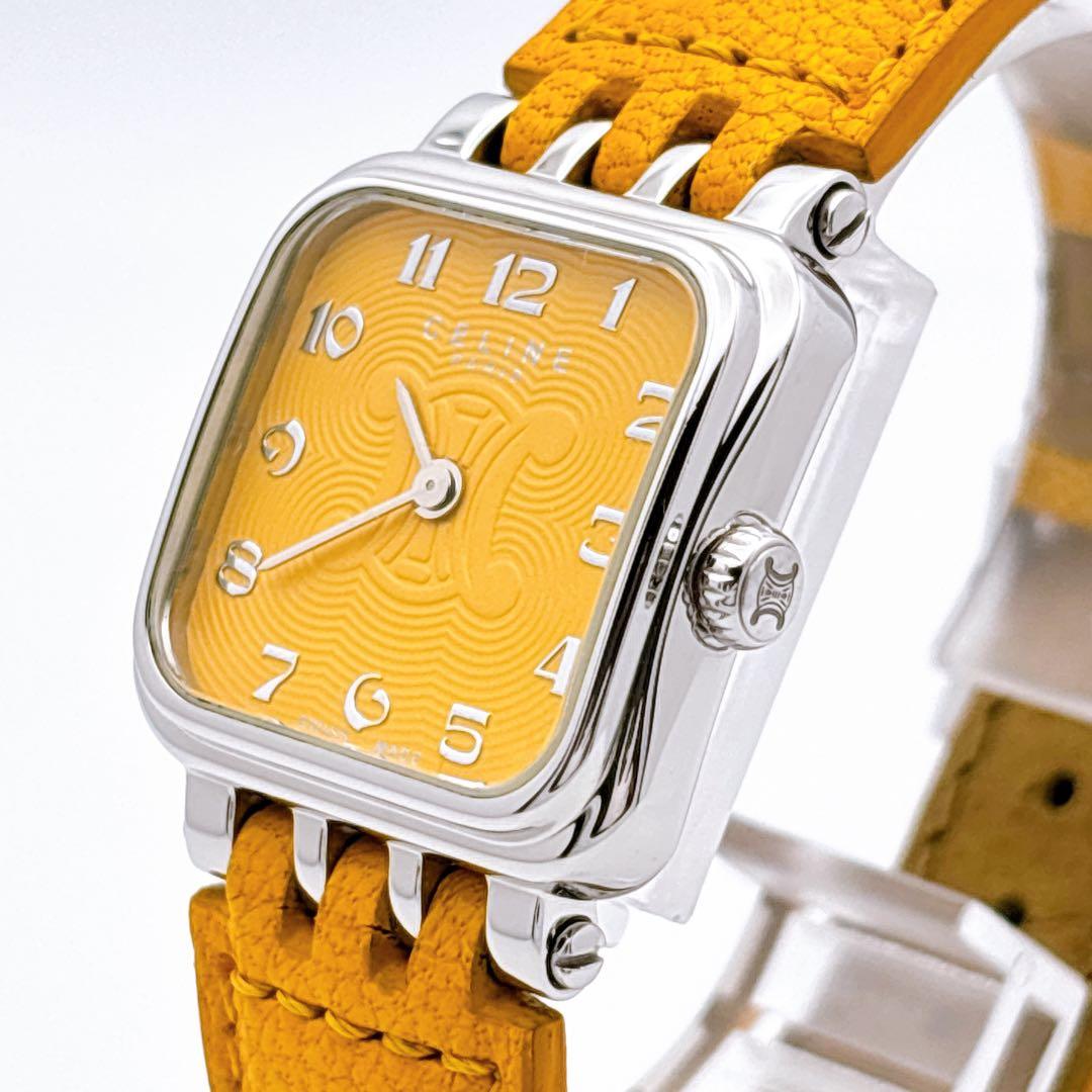 【希少・電池新品】セリーヌ CELINE ラ パリセット スクエア 腕時計