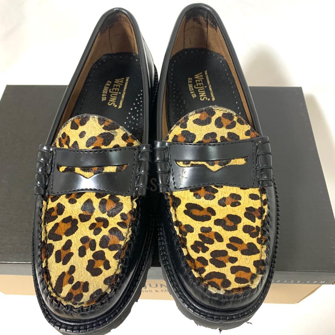 専用【美品　箱付き】G.H.BASS　ローファー　BA91509レオパード