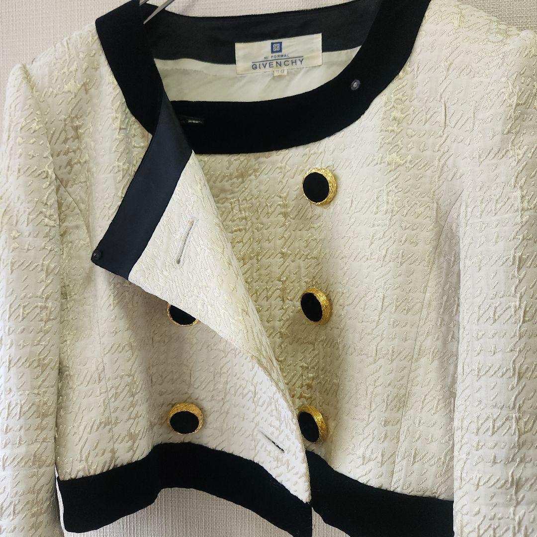 00'Archive GIVENCHY✨ ノーカラーダブルジャケット10号