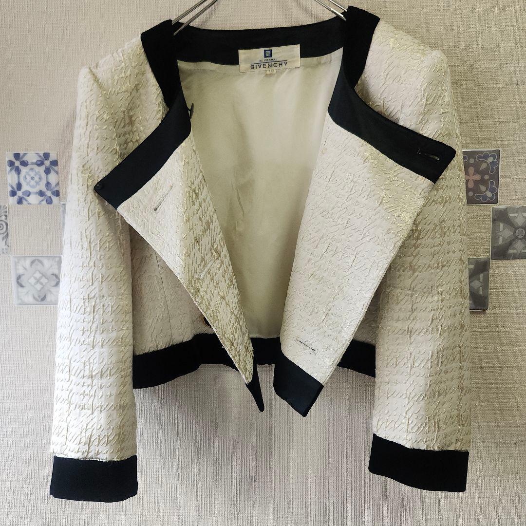 00'Archive GIVENCHY✨ ノーカラーダブルジャケット10号