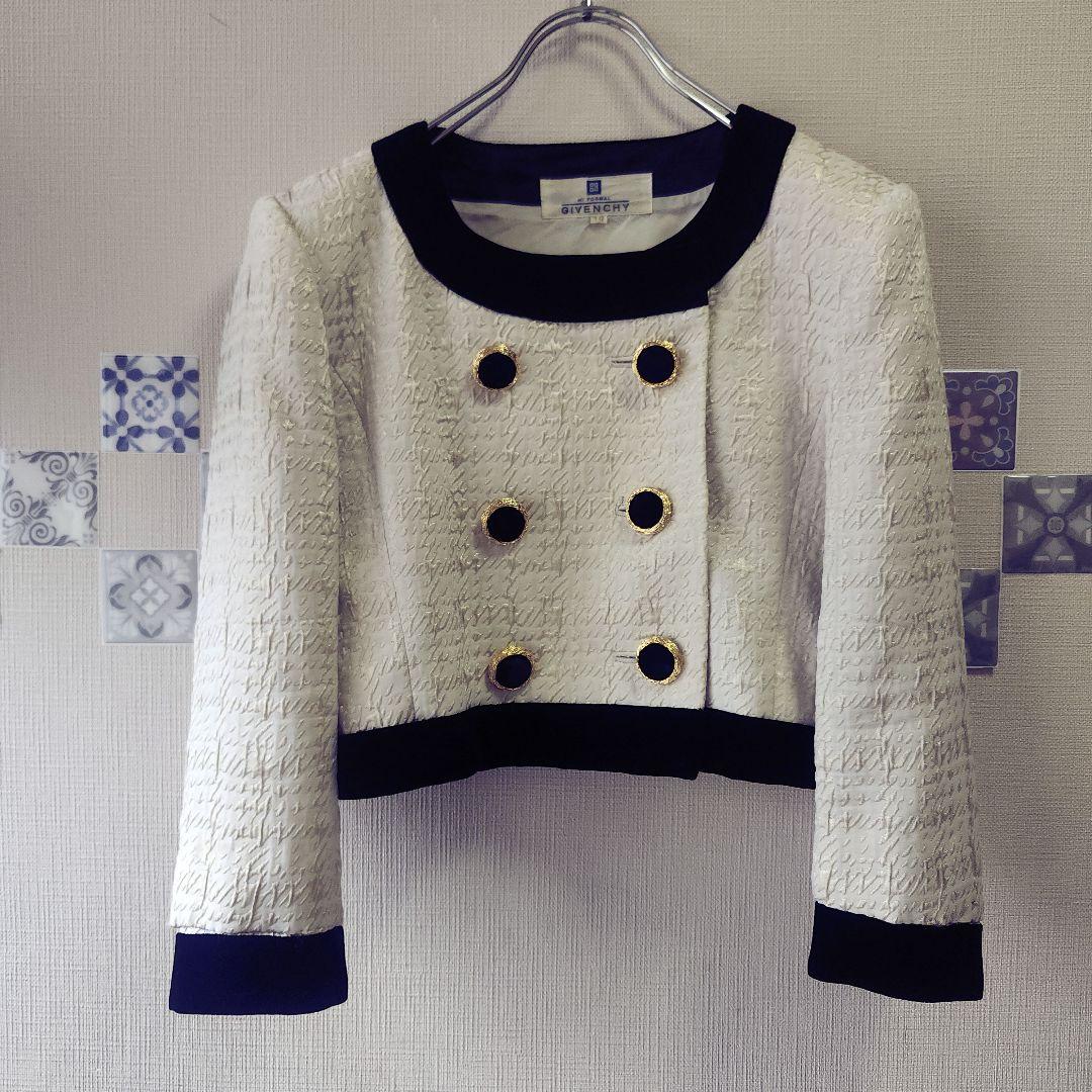 00'Archive GIVENCHY✨ ノーカラーダブルジャケット10号