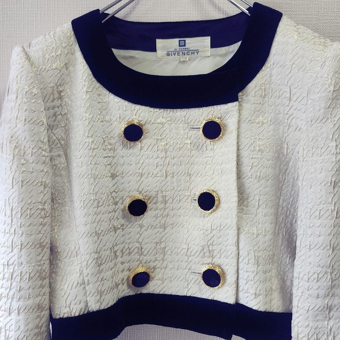 00'Archive GIVENCHY✨ ノーカラーダブルジャケット10号