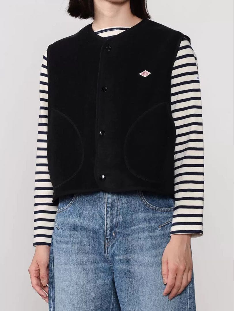 新品DANTON(ダントン)フリース カラーレスベスト レディース38