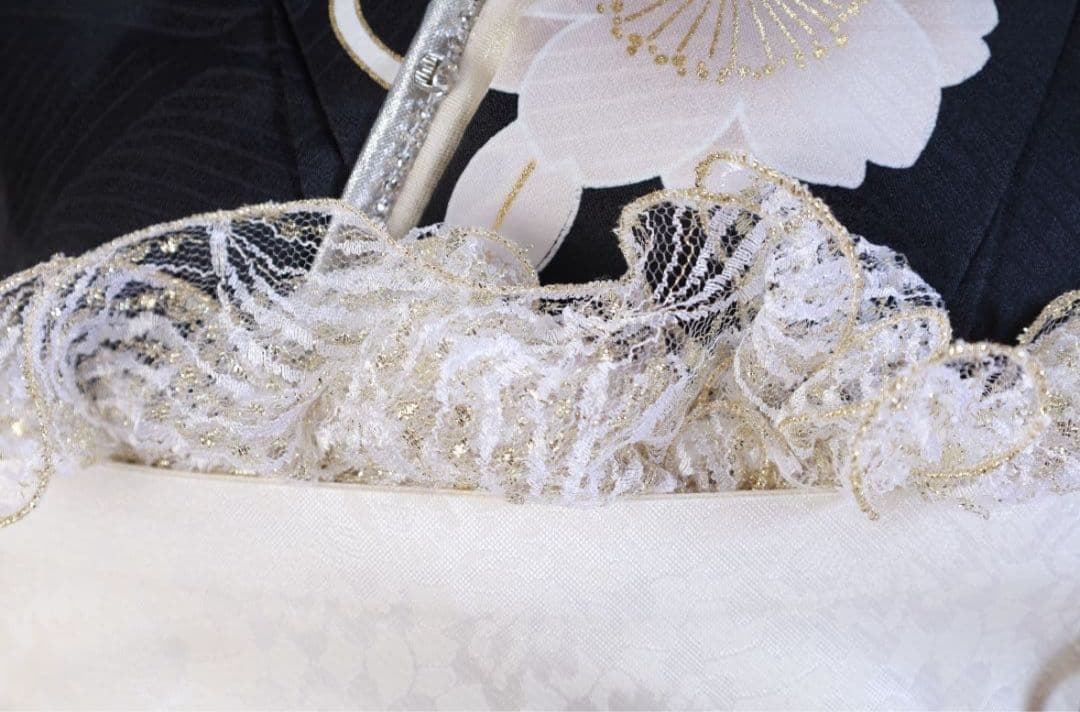 振袖 セット 黒白 ファーつき