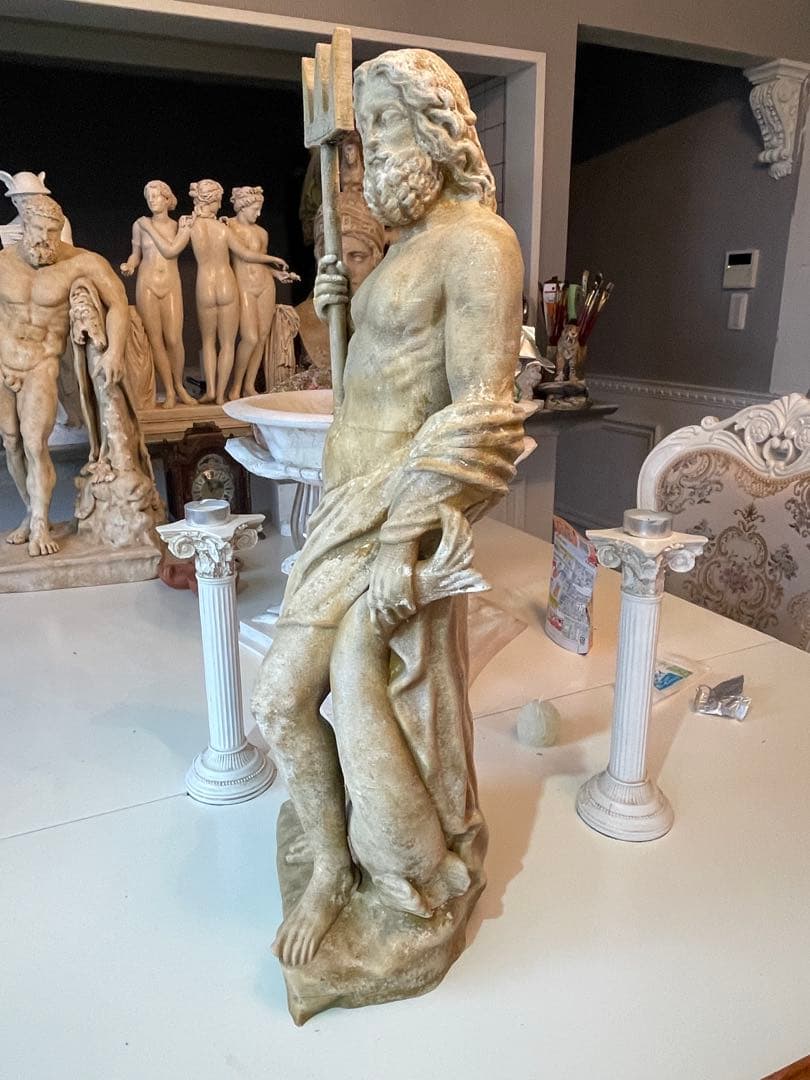 ネプチューン（ポセイドン）の像 高さ:60 cm