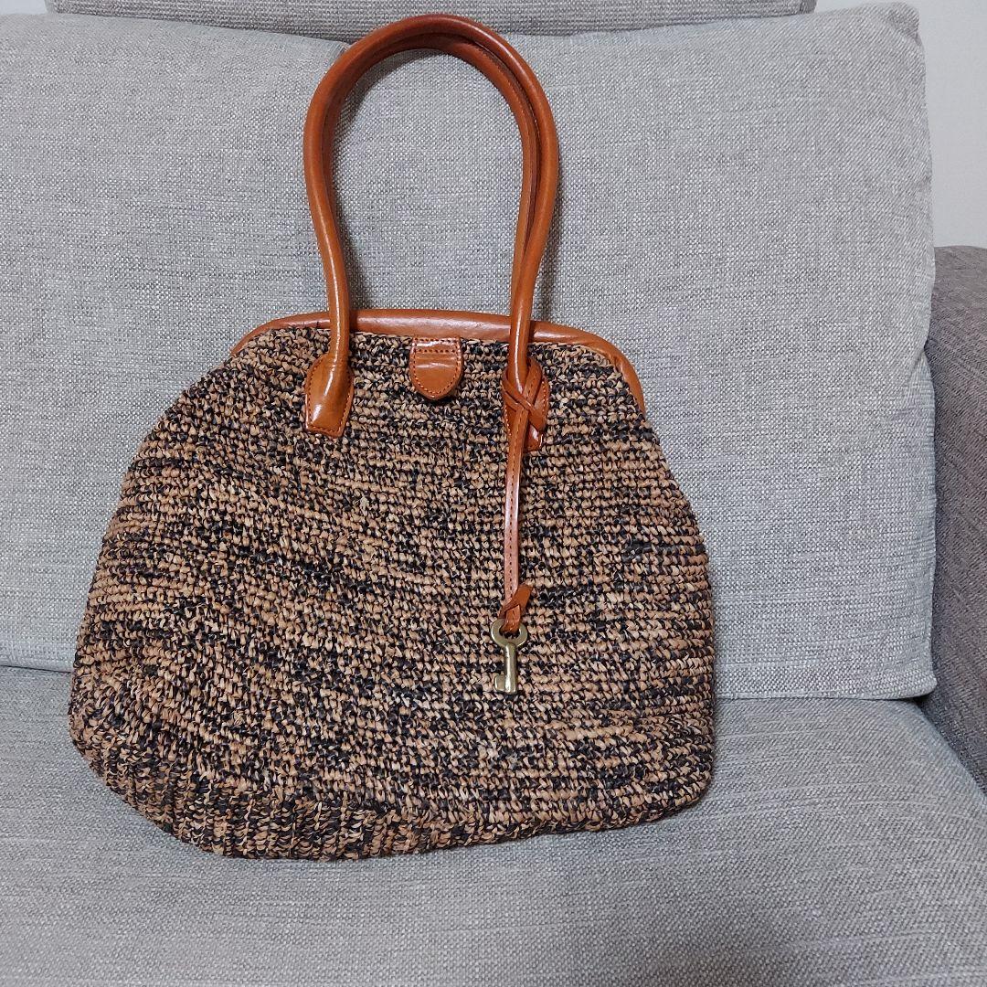 お値下げ　モノノグ　ラファア　かごバッグ　ショルダー　日本製