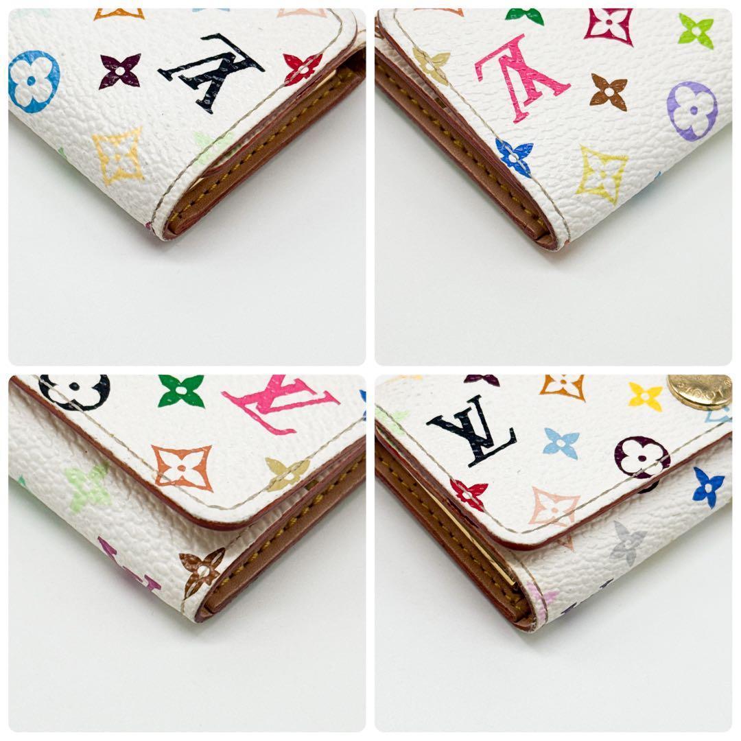 ルイヴィトン モノグラム キーケース キーホルダー ミュルティクレ4 マルチ 白