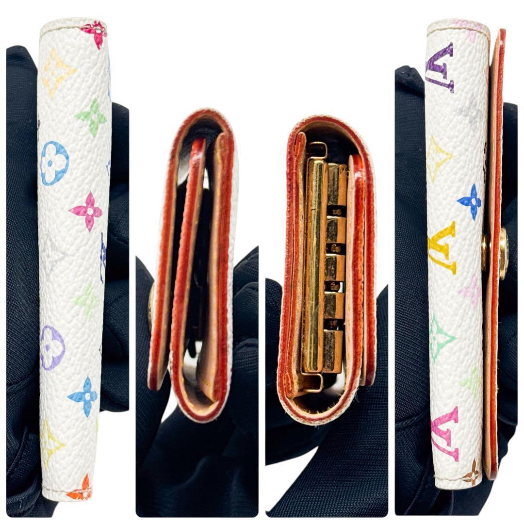 ルイヴィトン モノグラム キーケース キーホルダー ミュルティクレ4 マルチ 白