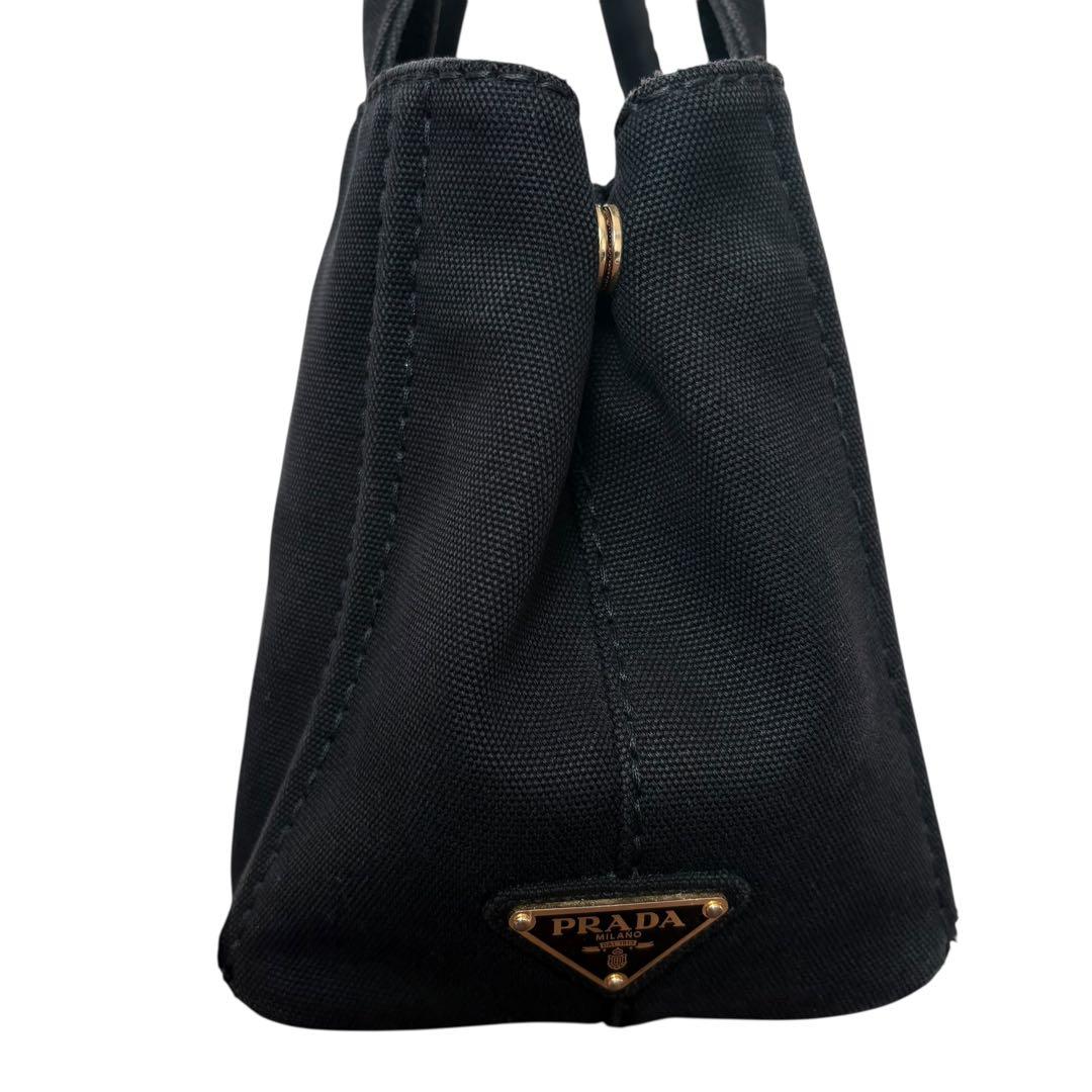 PRADA カナパ 黒 キャンバス トート 保存袋付　ブラック
