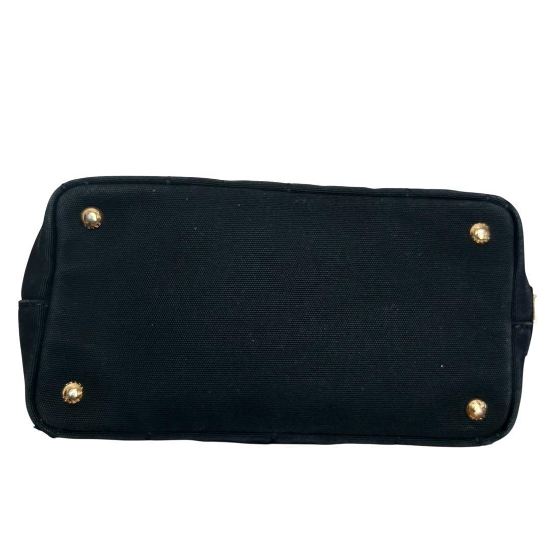 PRADA カナパ 黒 キャンバス トート 保存袋付　ブラック